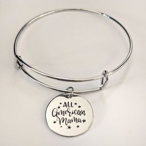 All American Mama Bangle Bracelet Mom Mother Gift
